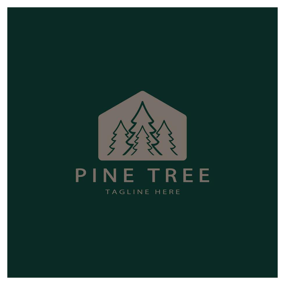 semplice pino o abete albero logo,sempreverde.per pino foresta, avventurieri, campeggio, natura, distintivi e affari.vettore vettore