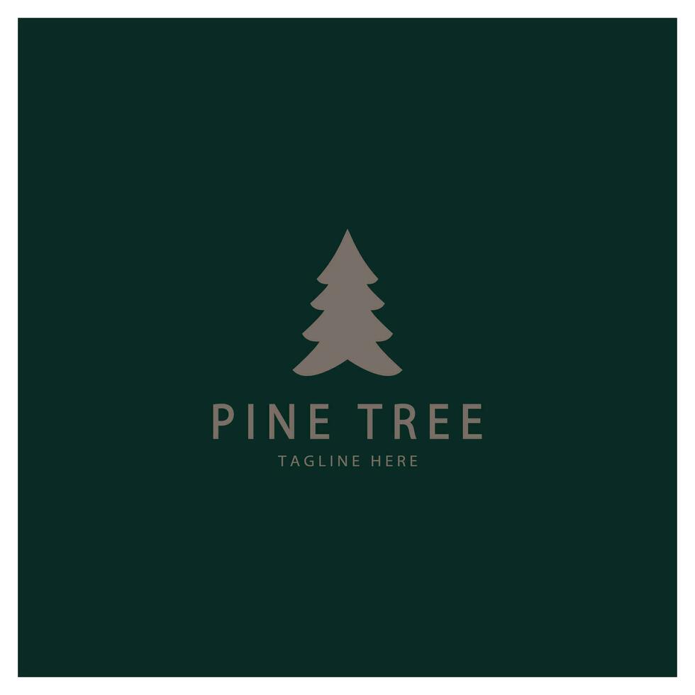 semplice pino o abete albero logo,sempreverde.per pino foresta, avventurieri, campeggio, natura, distintivi e affari.vettore vettore