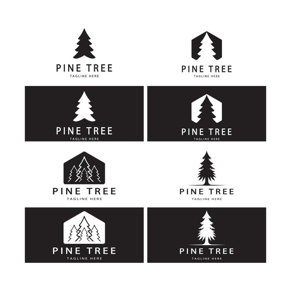 semplice pino o abete albero logo,sempreverde.per pino foresta, avventurieri, campeggio, natura, distintivi e affari.vettore vettore