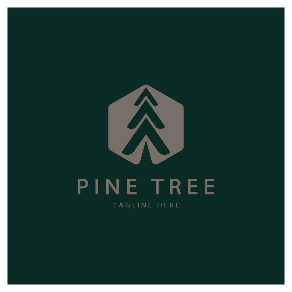 semplice pino o abete albero logo,sempreverde.per pino foresta, avventurieri, campeggio, natura, distintivi e affari.vettore vettore