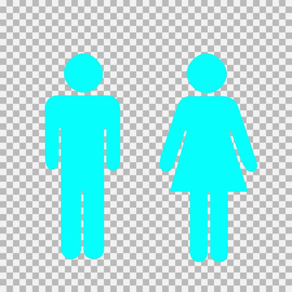 bagno cartello icona. servizi igienici icona toilette unisex simbolo. vettore uomo e donna icone.