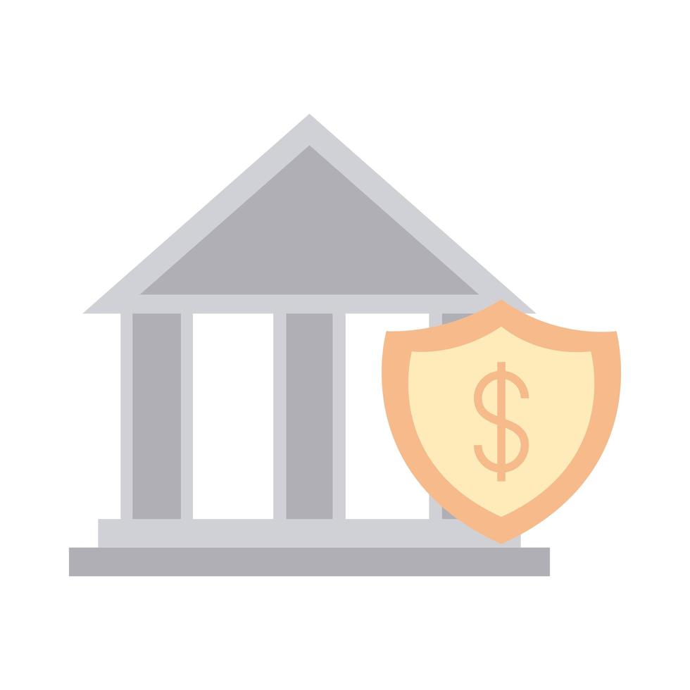 mobile banking denaro banca investimento sicuro icona di stile piatto vettore
