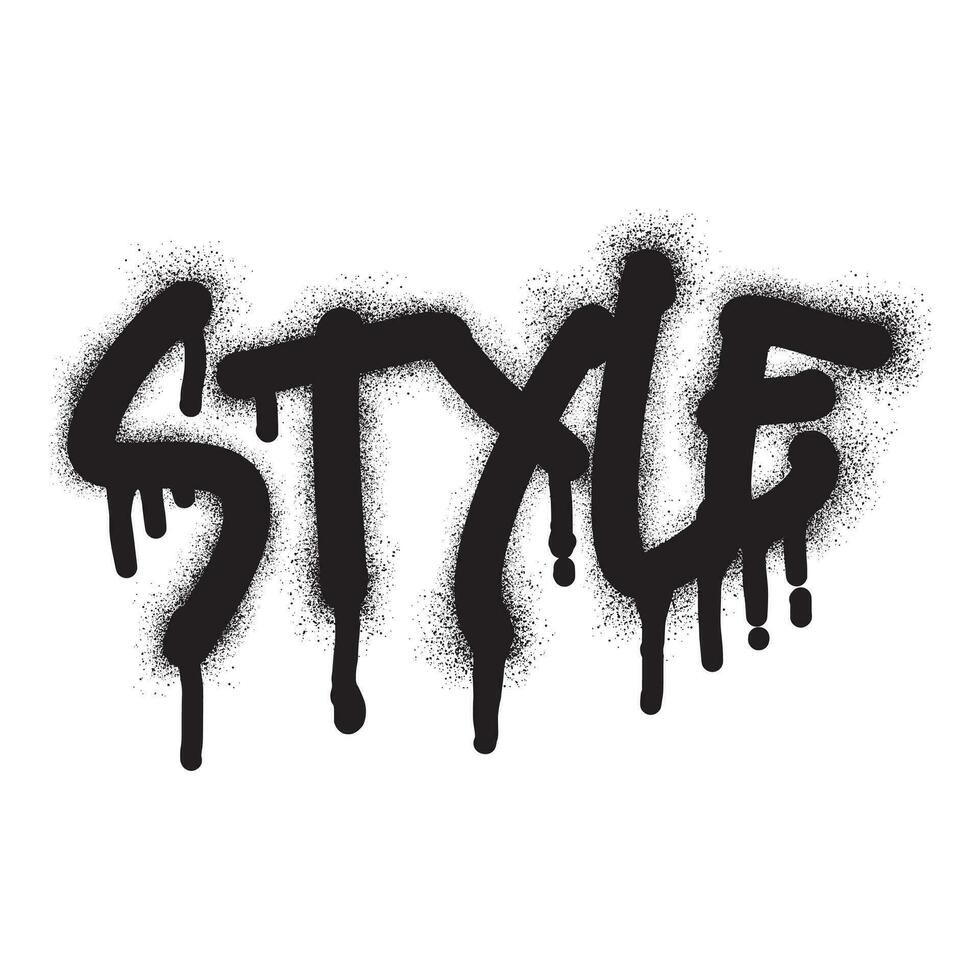 graffiti stile testo con nero spray dipingere vettore