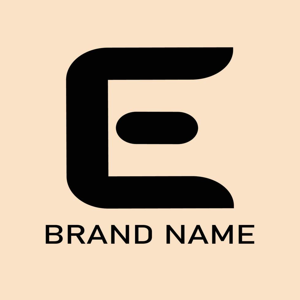 lettera e linea logo design. vettore astratto logo design modelli. utilizzabile per attività commerciale e il branding loghi. piatto vettore logo design modello elemento.