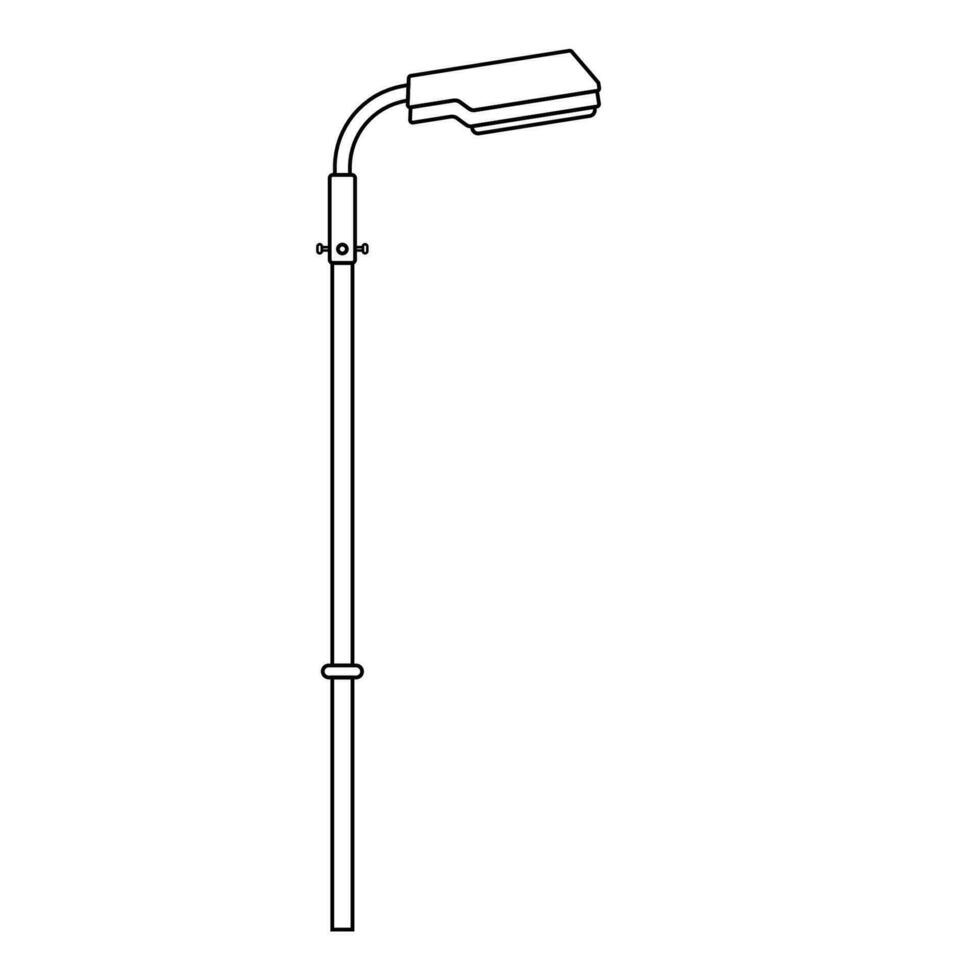 strada lampada inviare schema icona illustrazione su bianca sfondo vettore