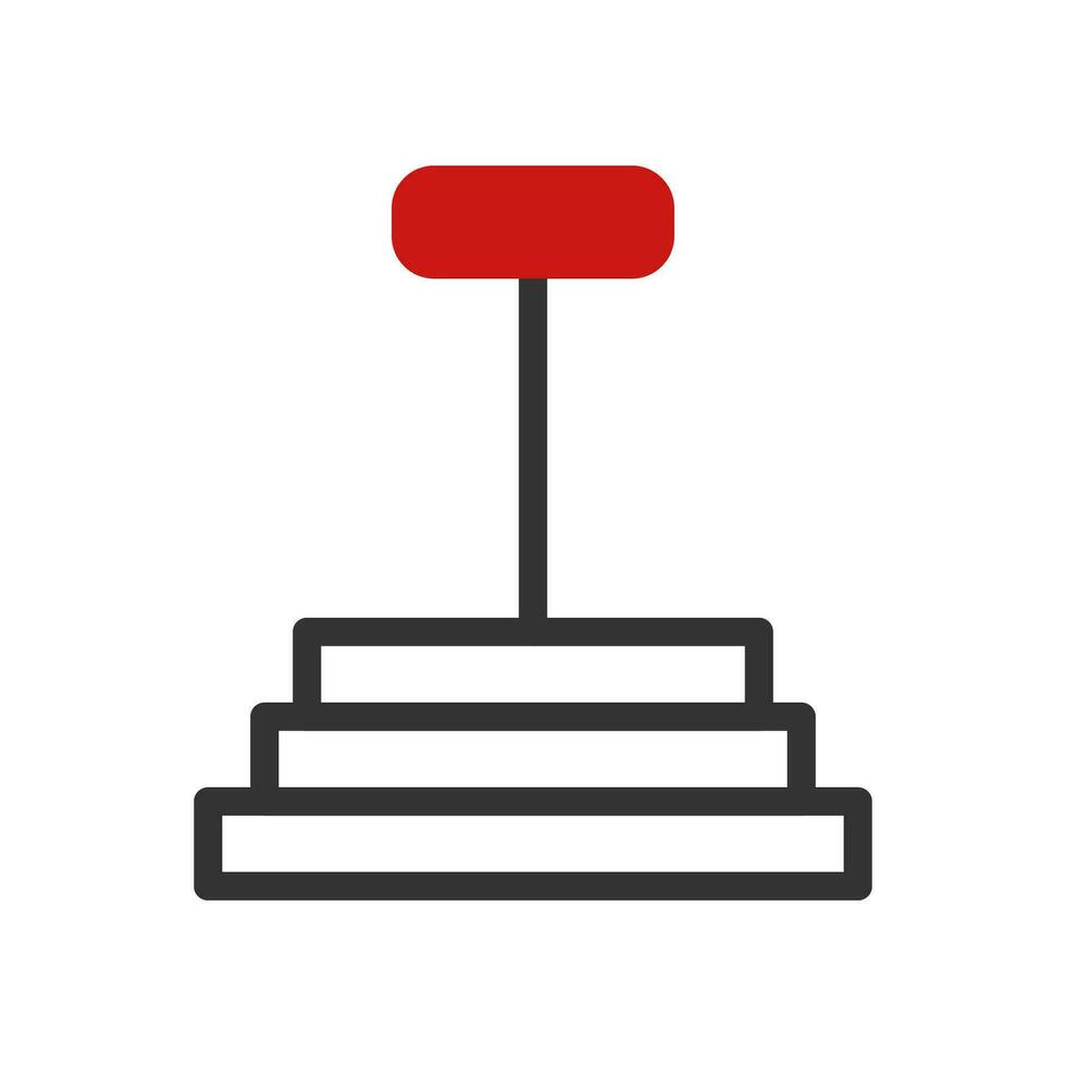manubrio icona duotone rosso nero colore sport simbolo illustrazione. vettore