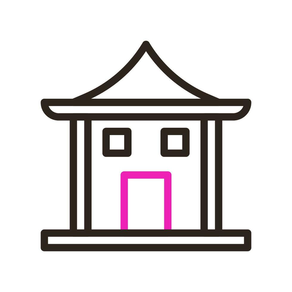 arco icona duocolor rosa nero colore Cinese nuovo anno simbolo Perfetto. vettore