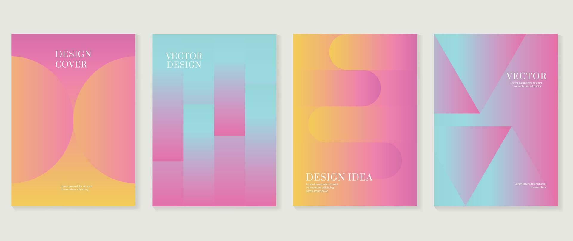 pendenza design sfondo copertina impostare. astratto pendenza grafico con geometrico forme, triangolo, piazze. futuristico attività commerciale carte collezione illustrazione per volantino, opuscolo, invito, media. vettore