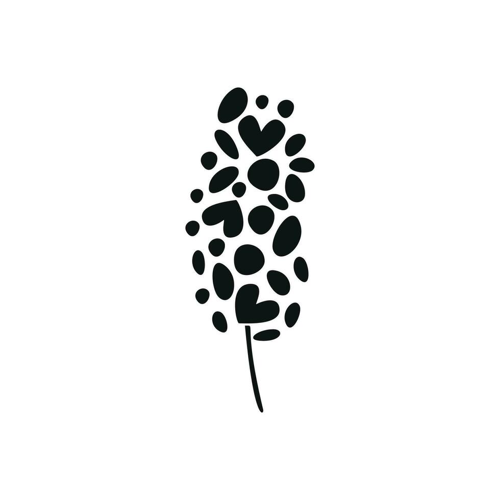 piatto vettore silhouette illustrazione di fiore