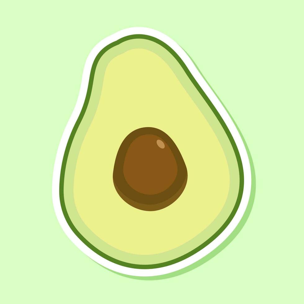 avocado etichetta illustrazione vettore