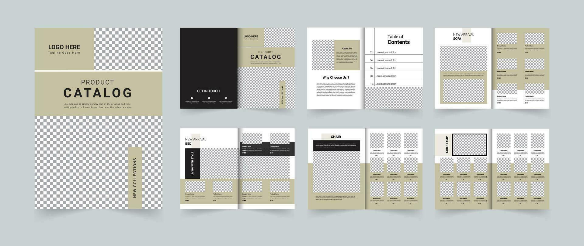 moderno Prodotto Catalogare design modello a4 dimensione 12 pagine vettore