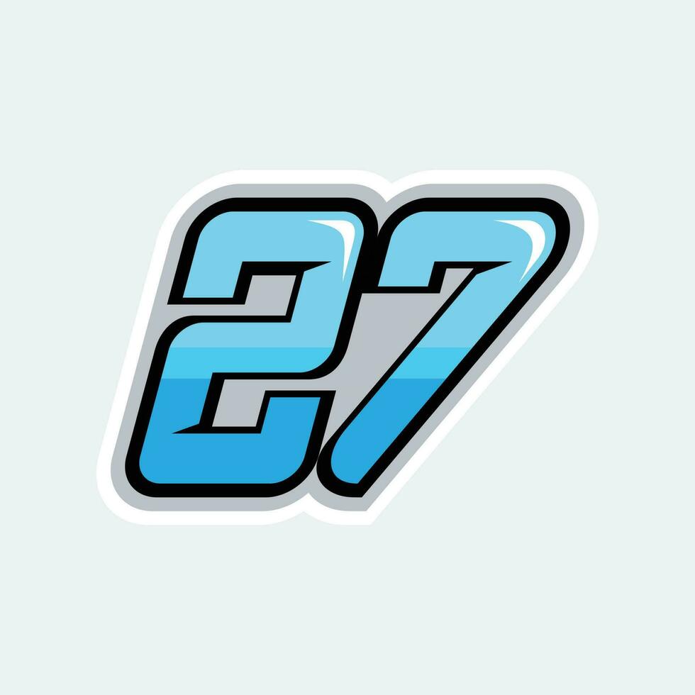 27 numero da corsa design vettore