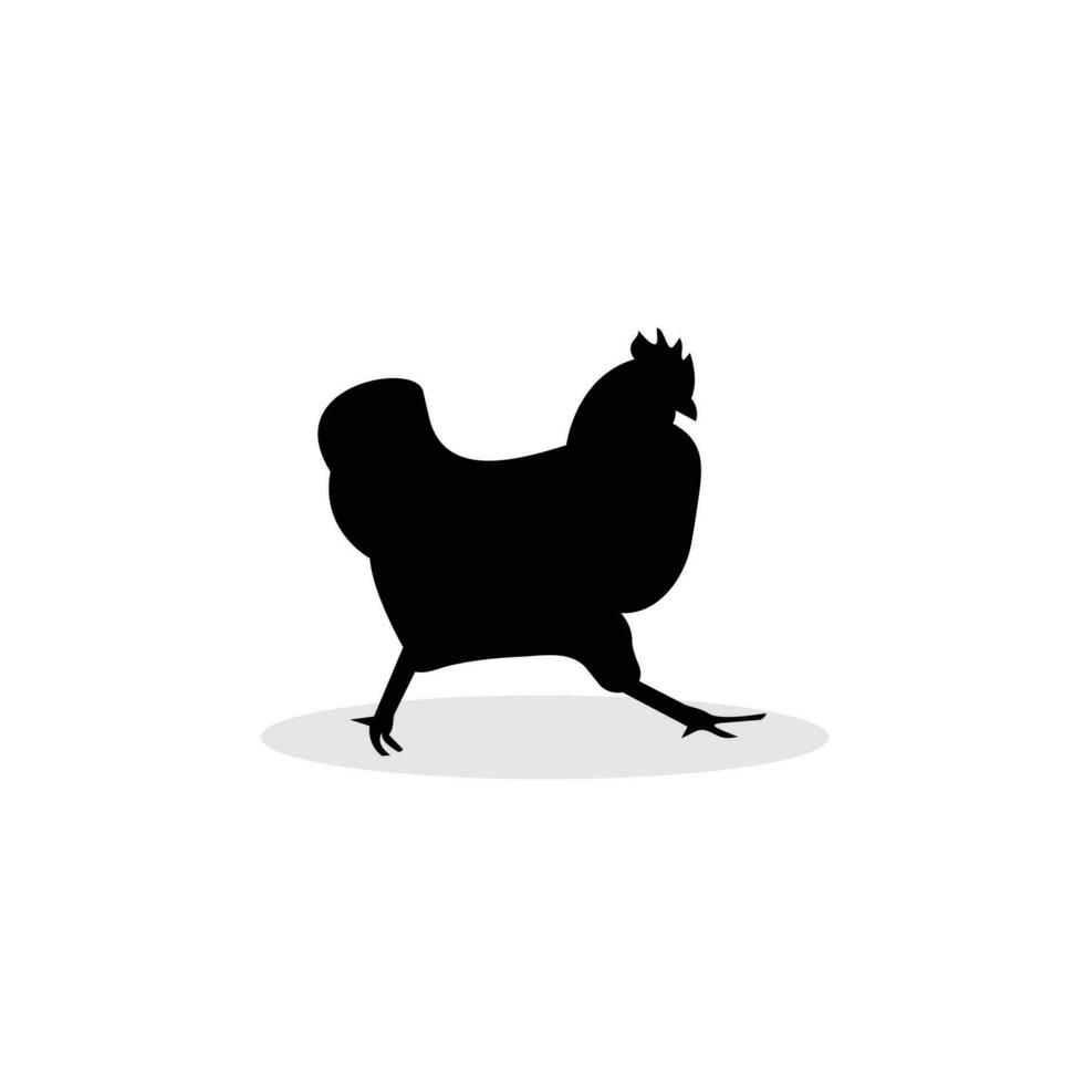 pollo silhouette design vettore