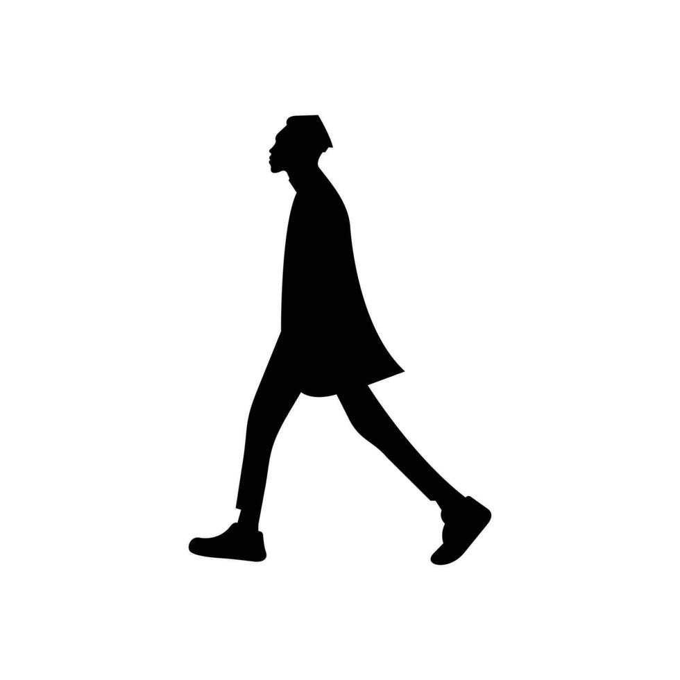 silhouette di un' a piedi uomo design vettore