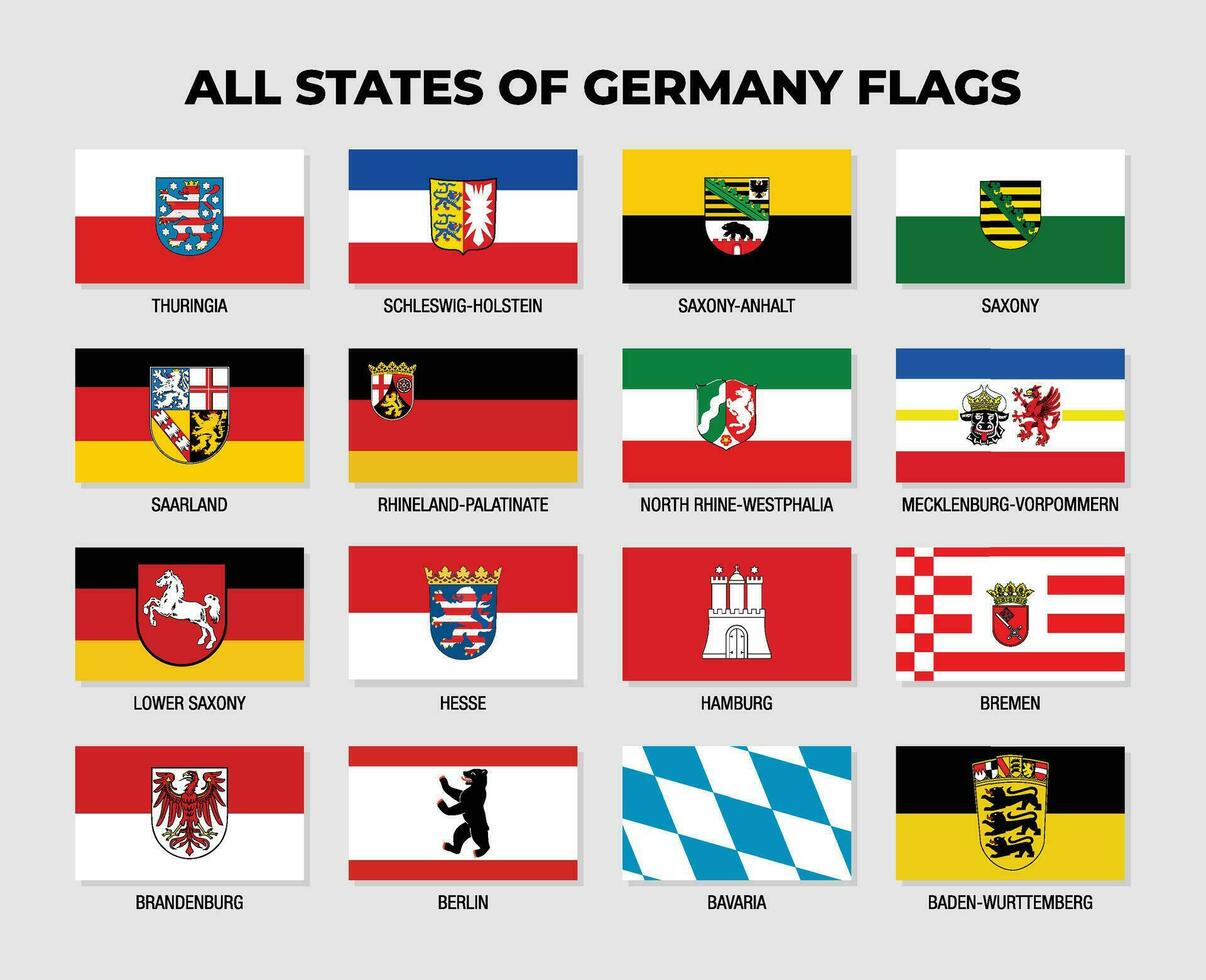 Germania stato bandiere collezione design modello vettore
