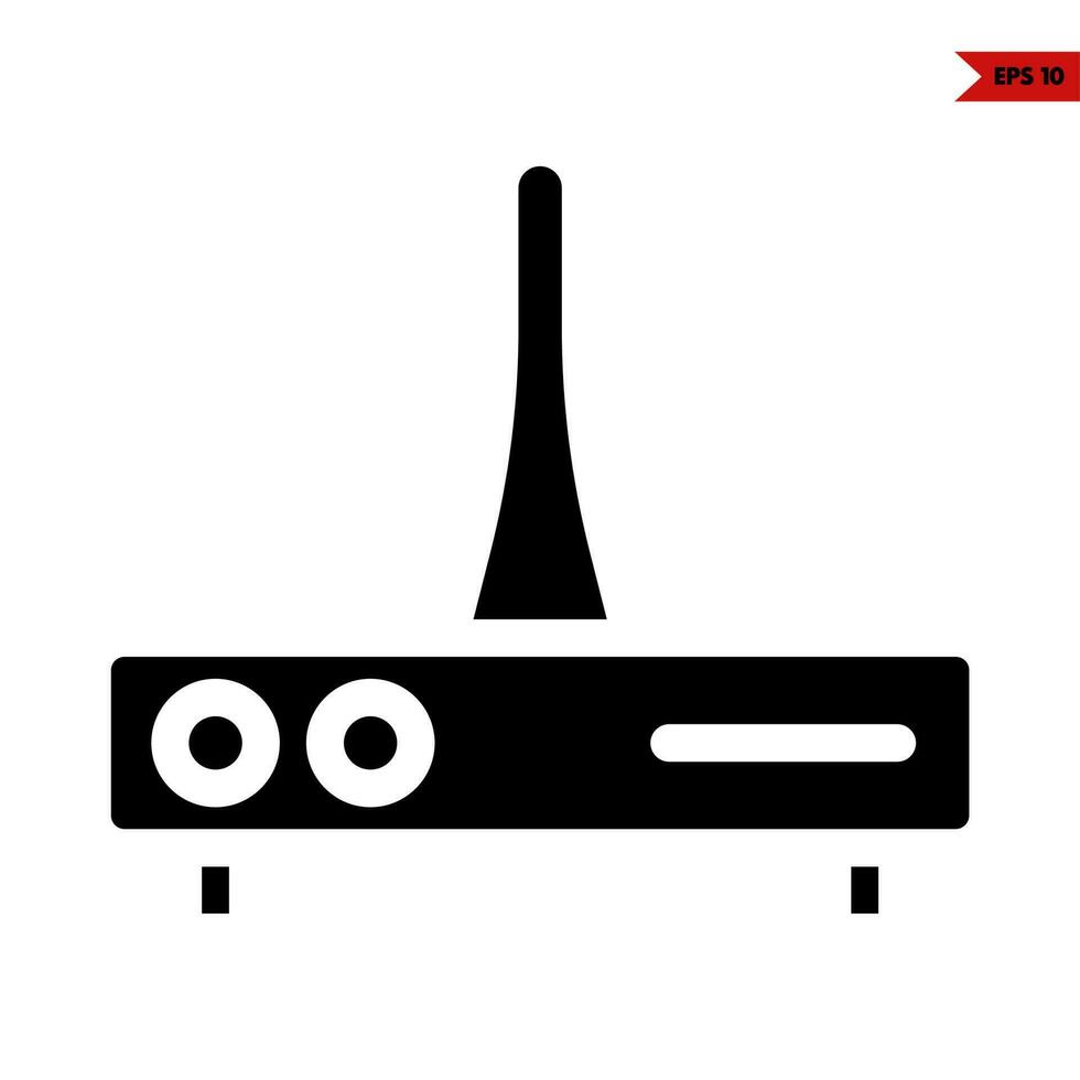 icona del glifo del router vettore
