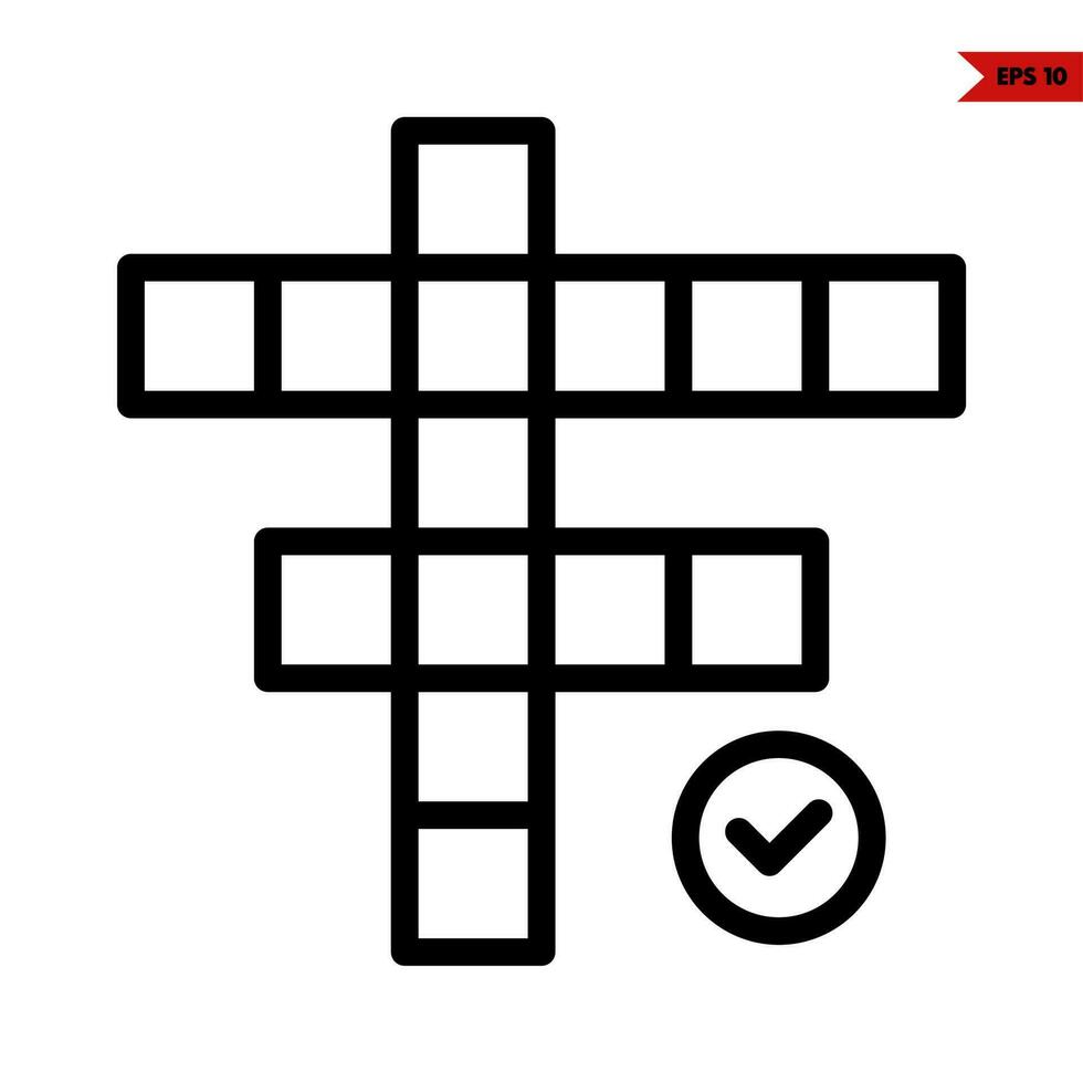 icona della linea di puzzle vettore
