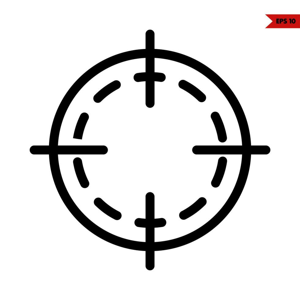 sparare pistola linea icona vettore