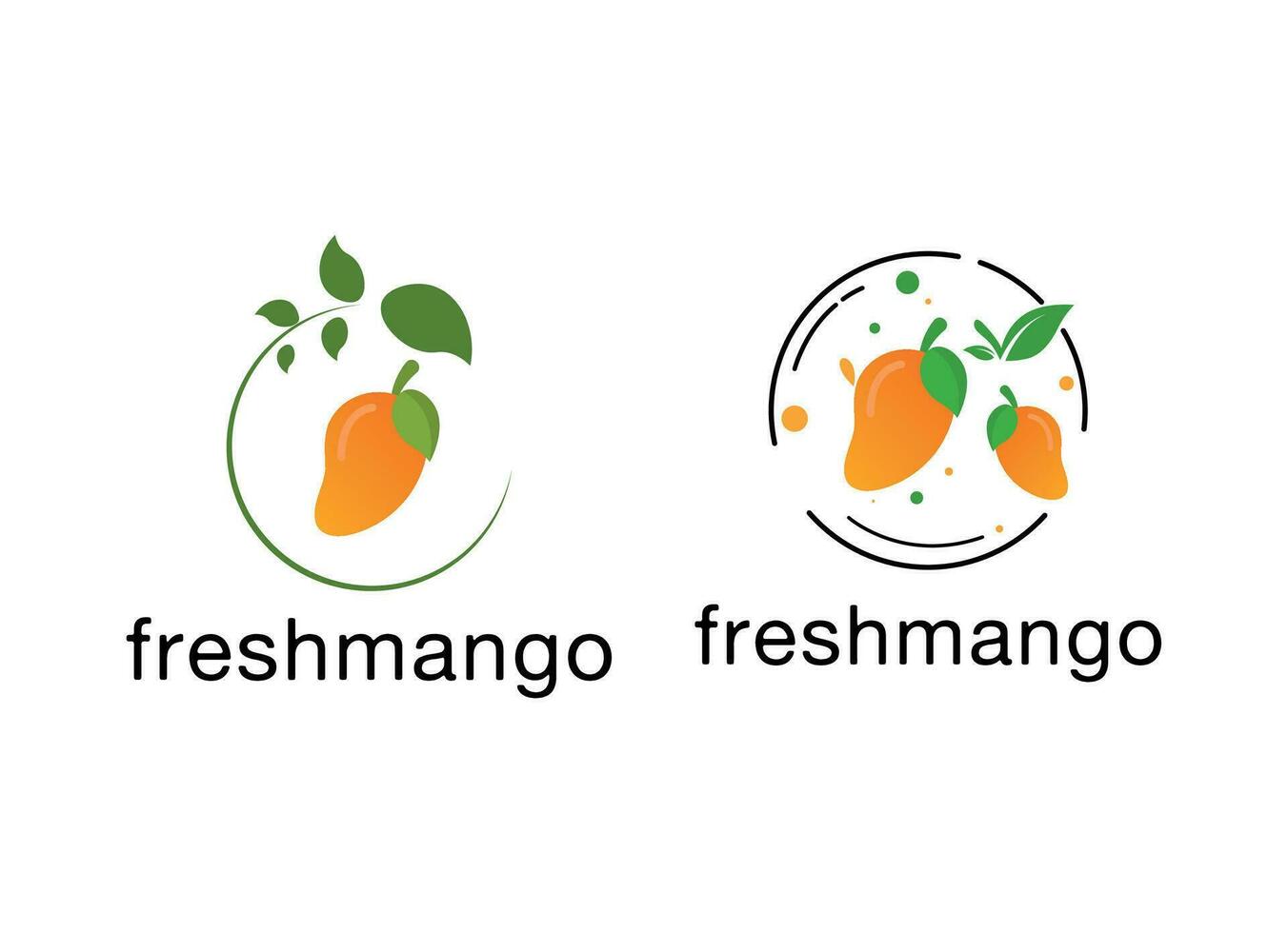 Mango frutta vettore illustrazione logo icona
