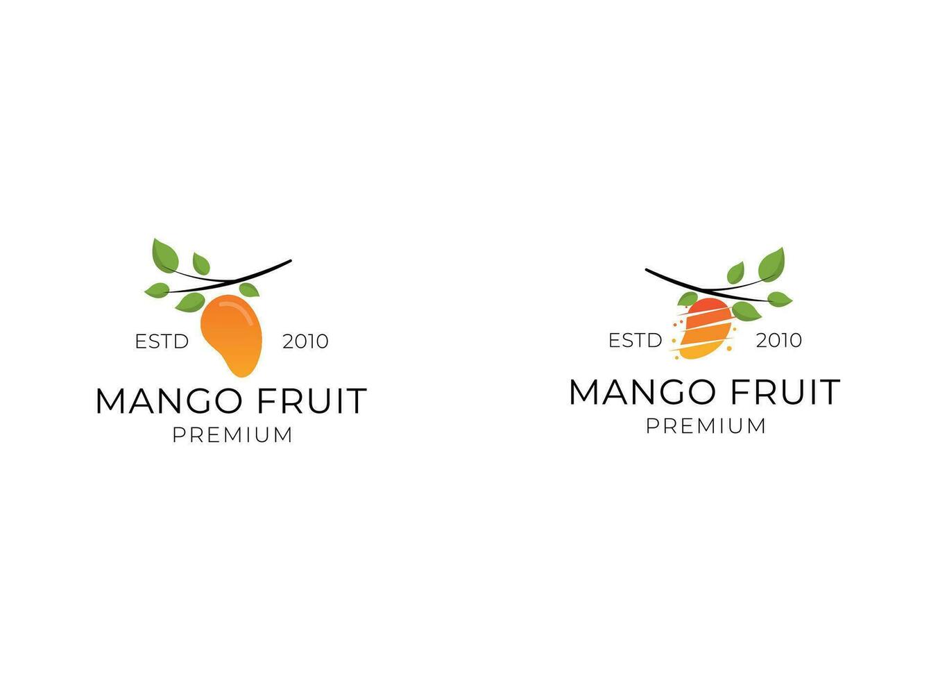 Mango frutta vettore illustrazione logo icona