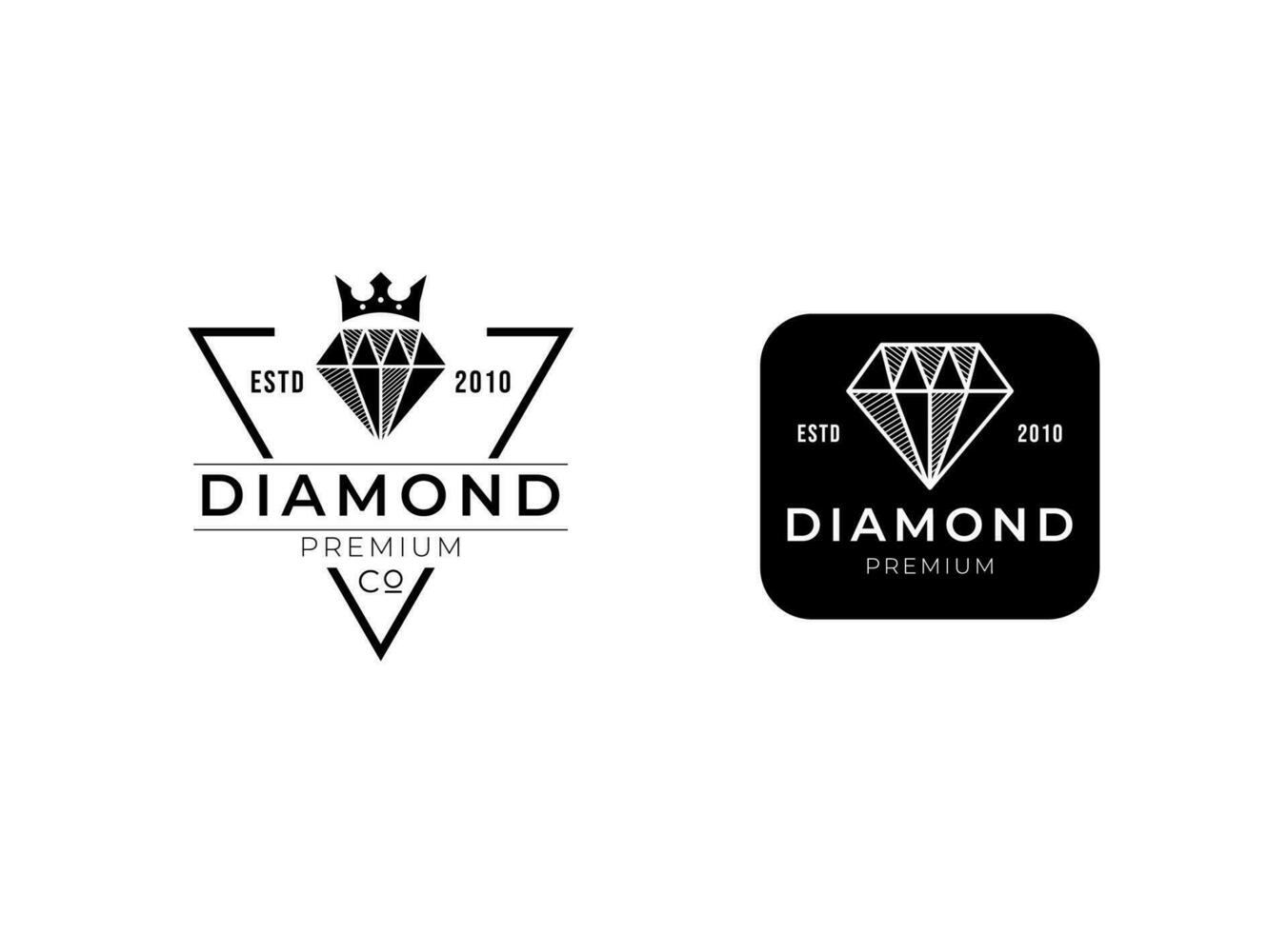 oro diamante logo design. lusso marca gioielleria logo vettore
