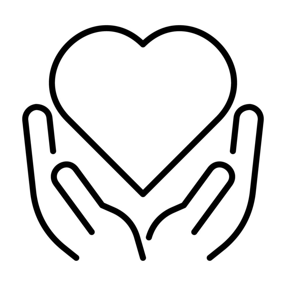 mani dando amore cura schema icona pulsante logo Comunità design vettore
