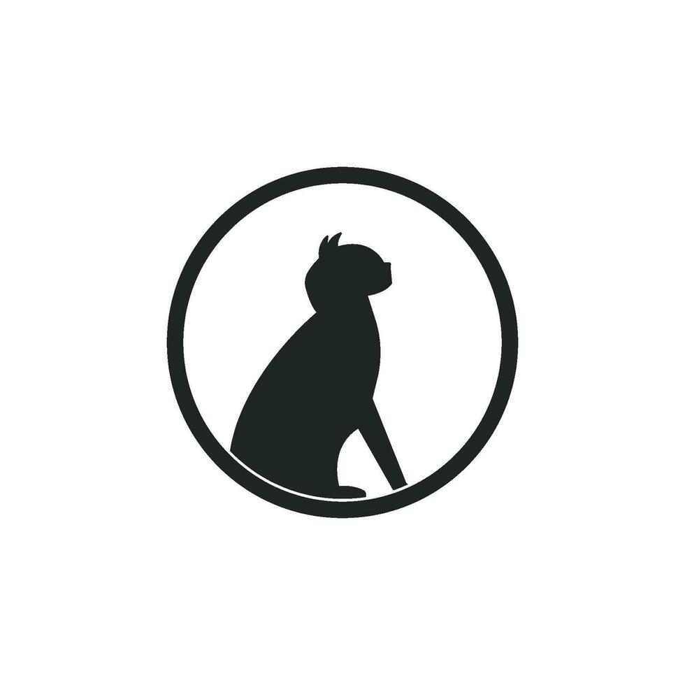 gatto icona logo vettore modello