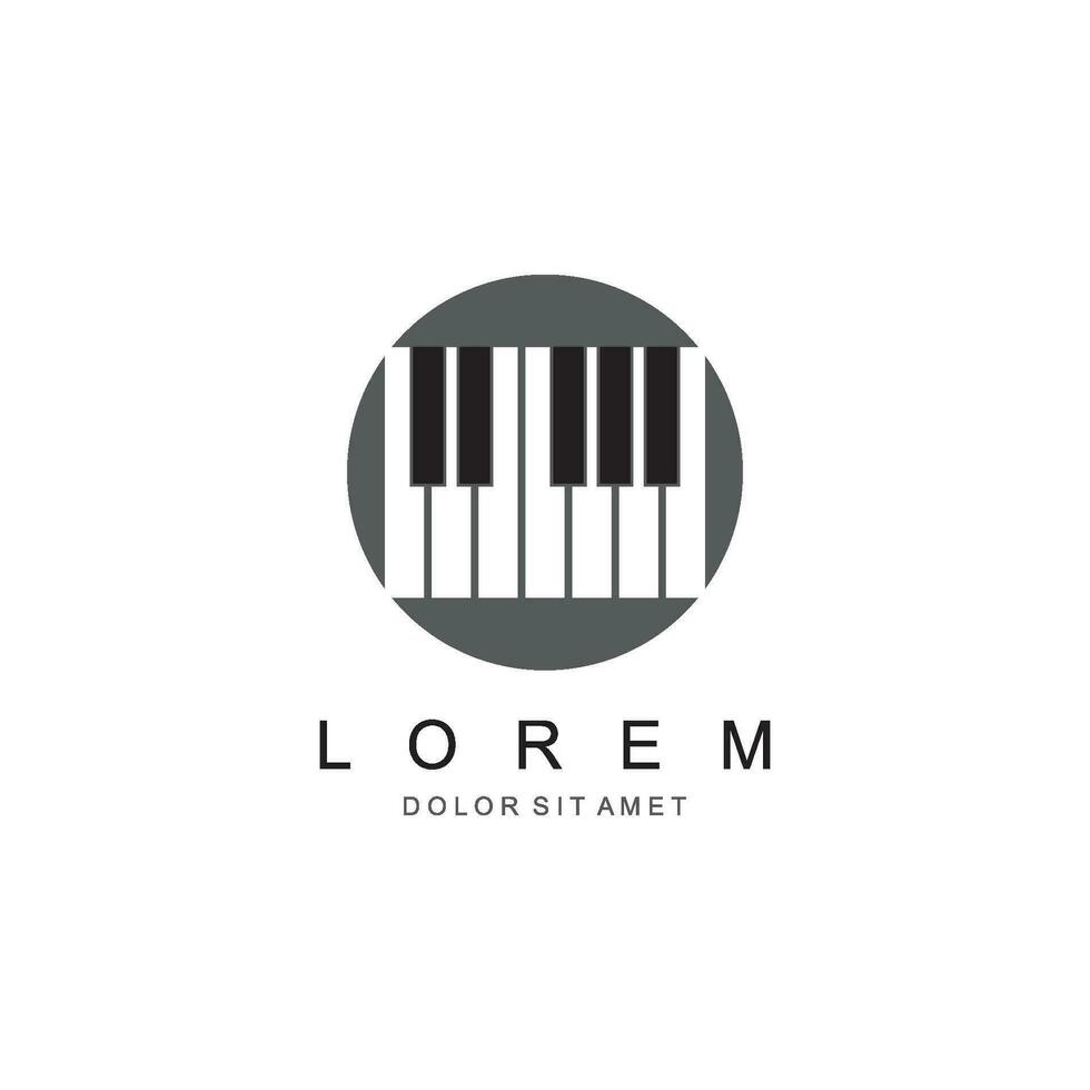 pianoforte logo design modello vettore