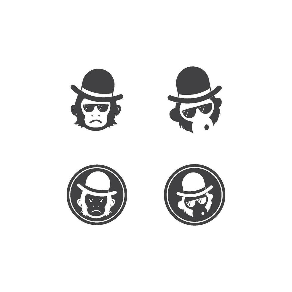 scimmia vettore logo design