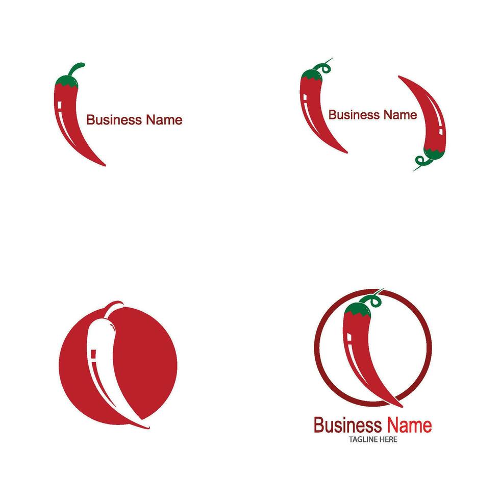 chili logo modello vettore