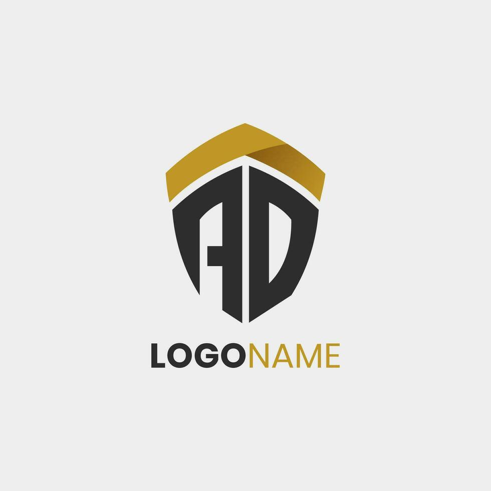 lettera anno Domini logo design con creativo moderno, elegante vettore. adatto per sport o logo e-sport vettore