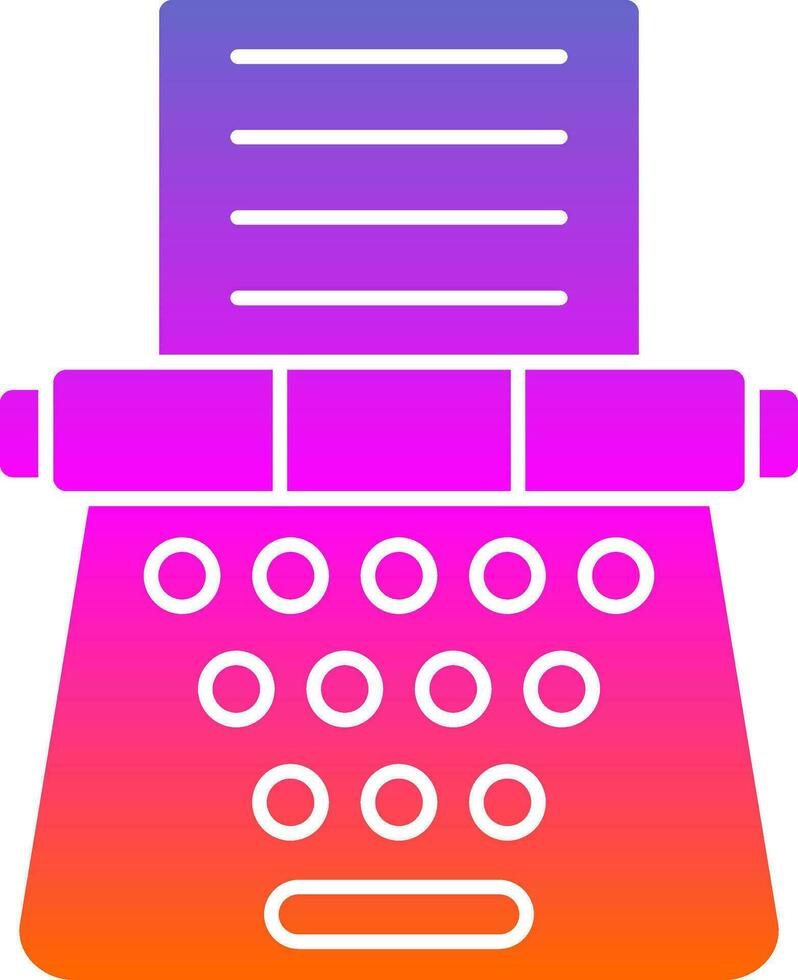 macchina da scrivere vettore icona design