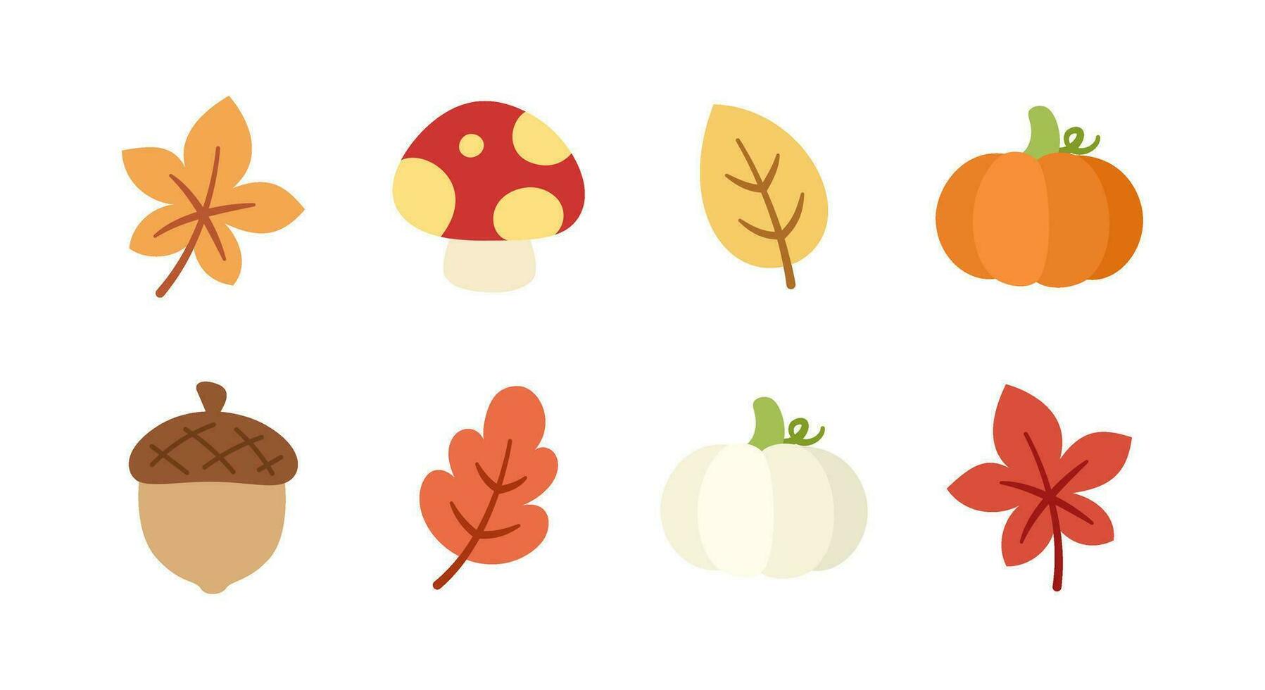 collezione di autunno icone, autunno ringraziamento stagione elementi. vettore illustrazione.