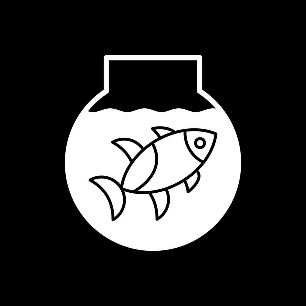 pesce ciotola vettore icona design