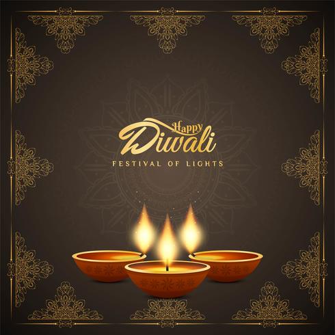 Priorità bassa felice astratta di festival di Diwali vettore