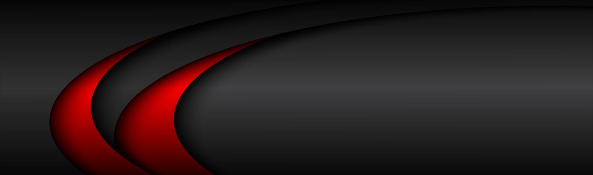 astratto nero e rosso materiale moderno intestazione tecnologia metallica banner vettore astratto sfondo widescreen con spazio vuoto per il tuo logo