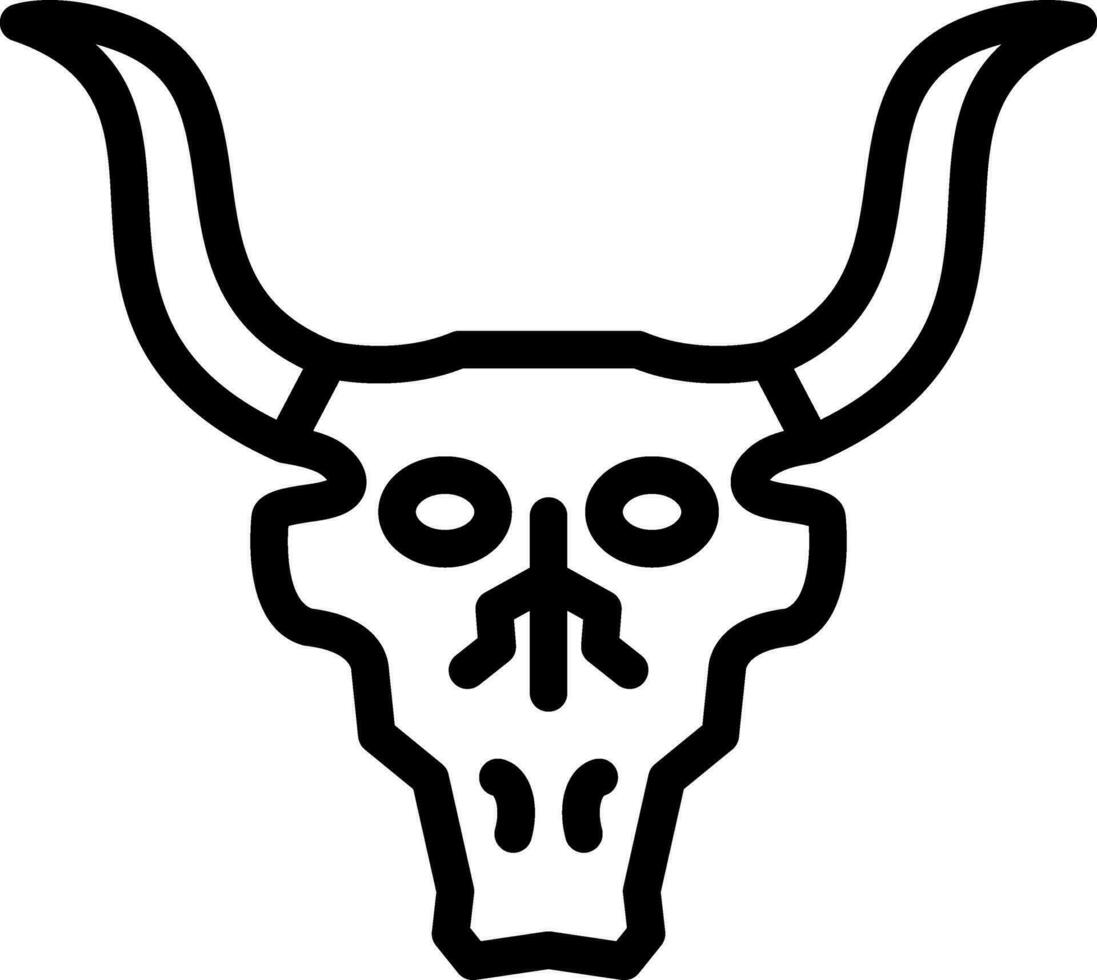 Toro cranio vettore icona design