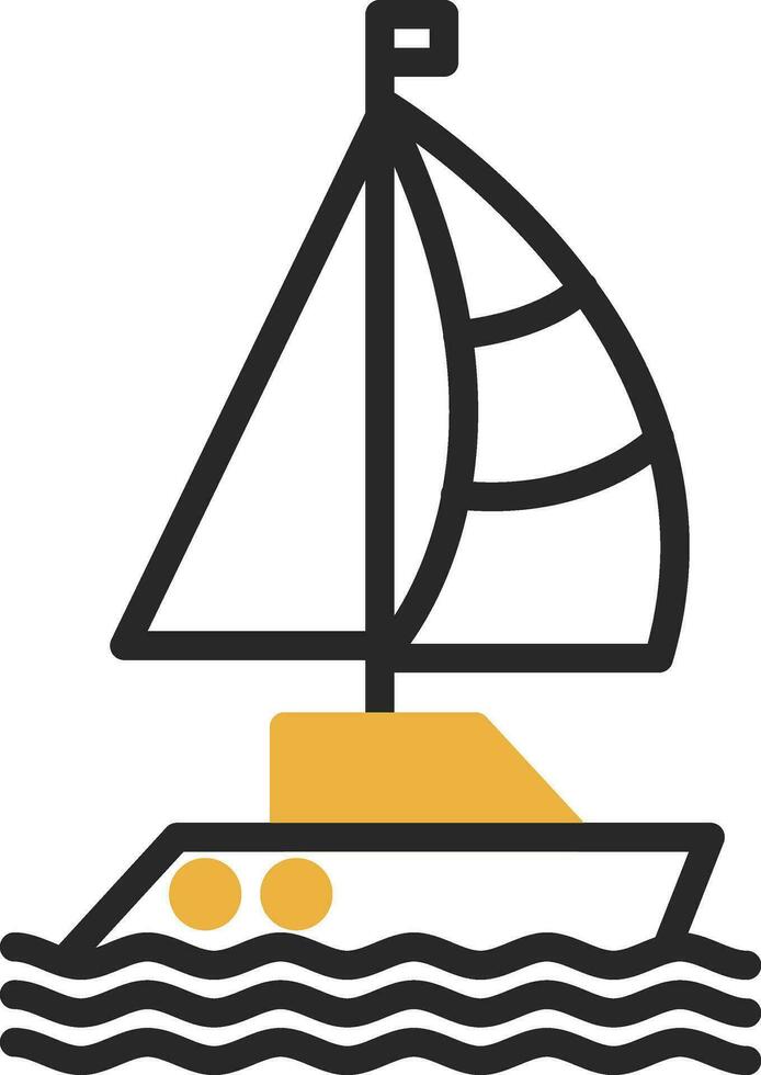 barca a vela vettore icona design