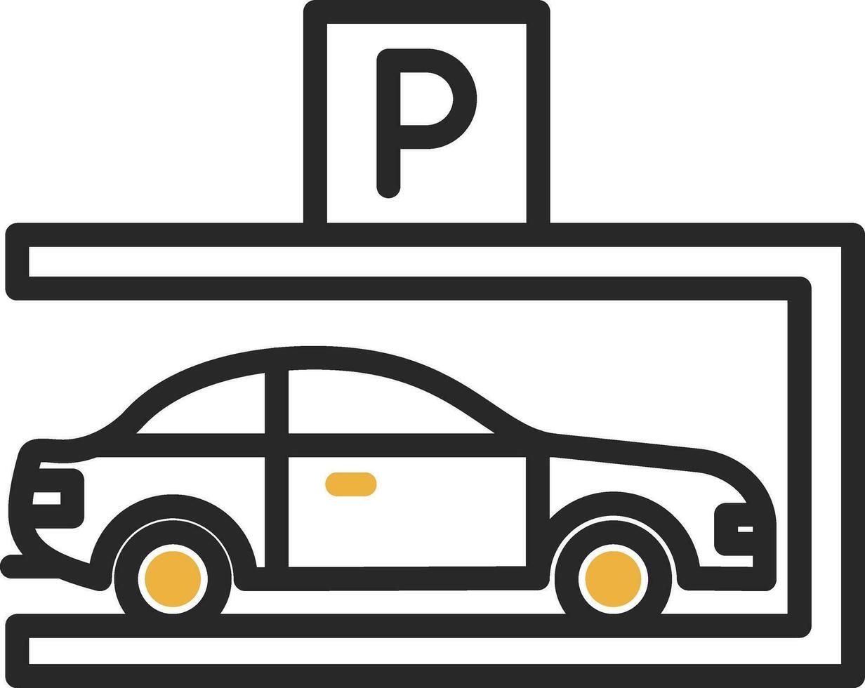 parcheggio vettore icona design