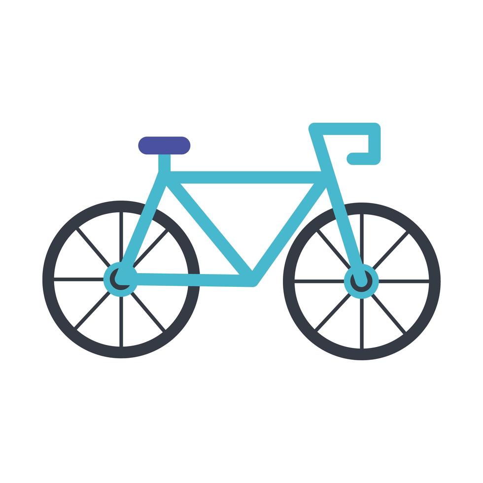 icona isolata del veicolo sportivo della bicicletta vettore