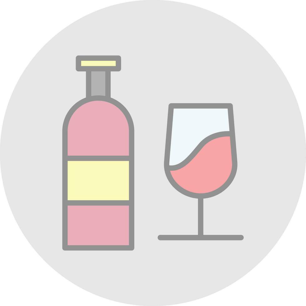 vino bottiglia vettore icona design