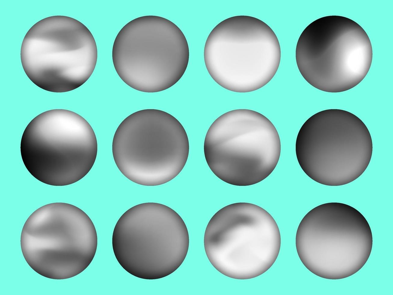 set di sfumature in bianco e nero con l'illustrazione vettoriale del design dello sfondo del cerchio sfocato