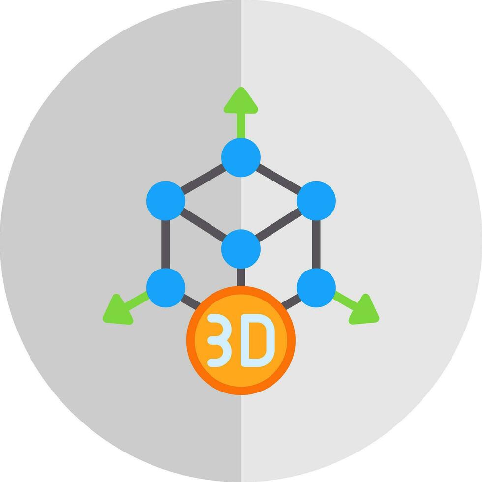 3d modellismo vettore icona design