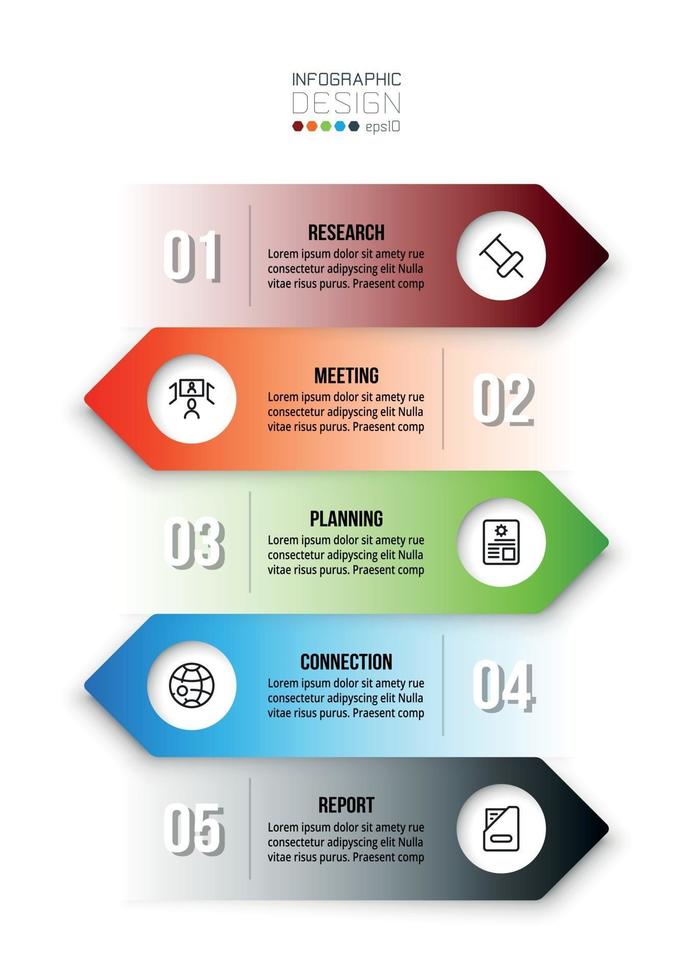 modello di infografica flusso di lavoro aziendale vettore