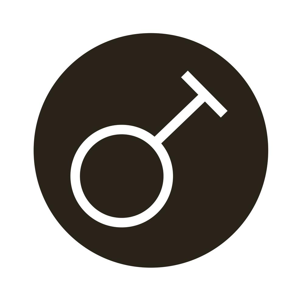 simbolo di genere travestito dell'icona di stile del blocco dell'orientamento sessuale vettore