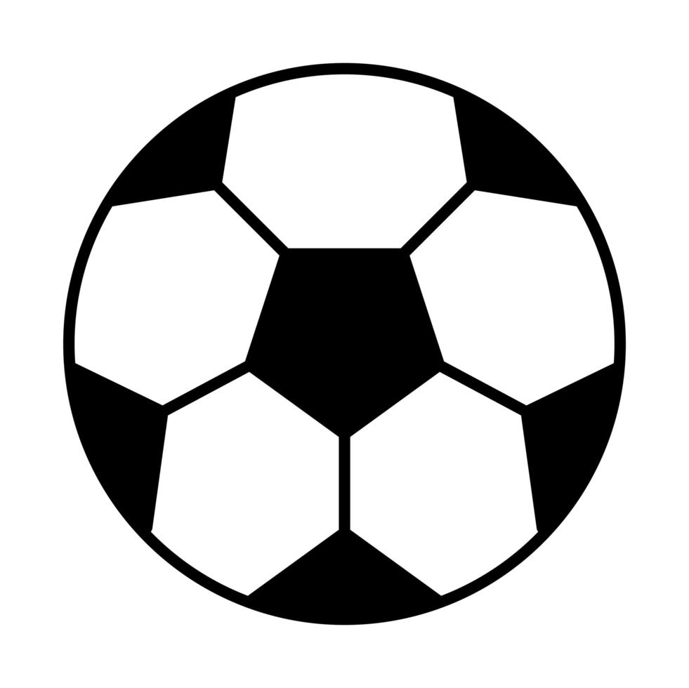 calcio gioco palla attrezzature campionato sport ricreativi torneo silhouette icona di stile vettore