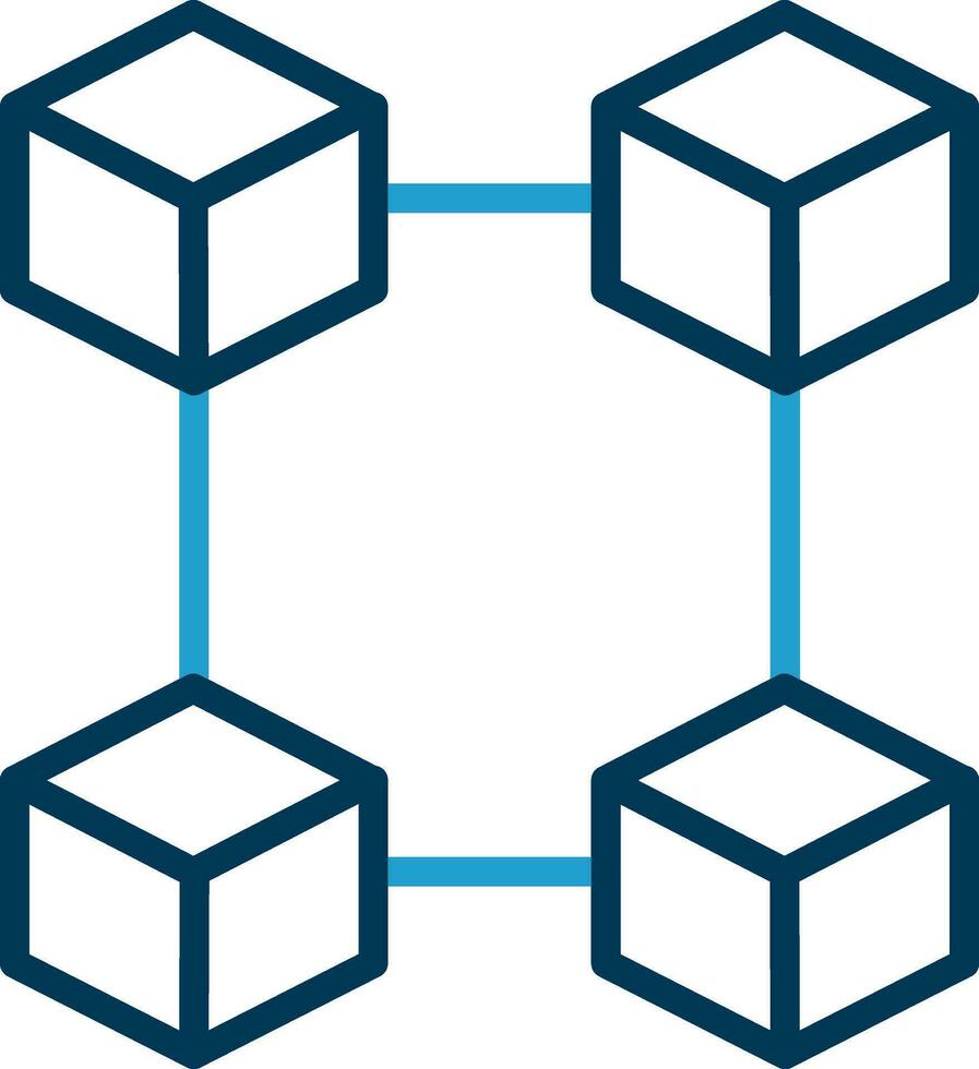 blockchain vettore icona design