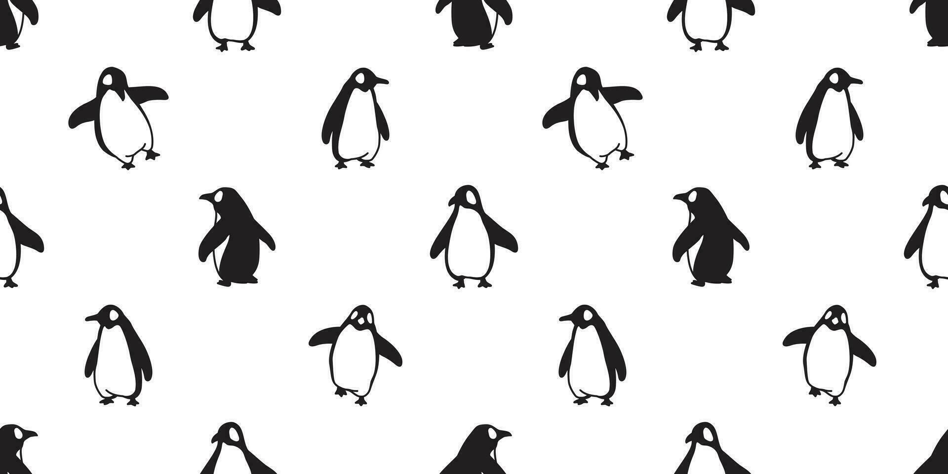 pinguino senza soluzione di continuità modello vettore uccello pesce salmone cartone animato sciarpa isolato piastrella sfondo ripetere sfondo illustrazione scarabocchio