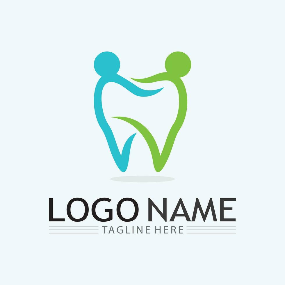 logo dentale design template.creative logo dentista. logo vettoriale della clinica dentale.