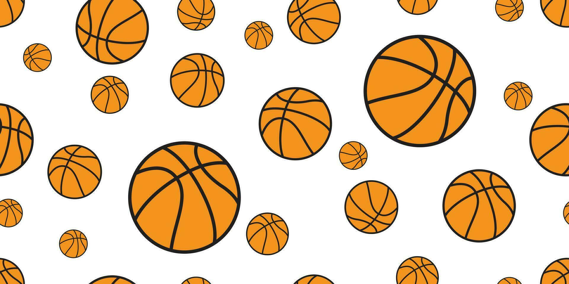 pallacanestro senza soluzione di continuità modello palla vettore sciarpa isolato ripetere sfondo piastrella sfondo